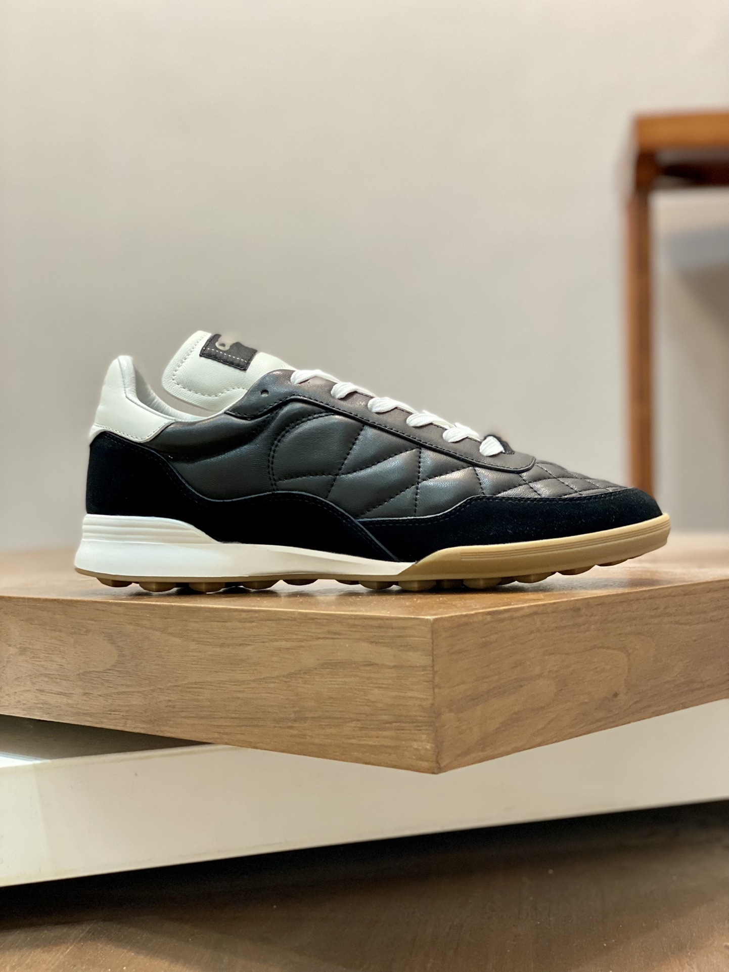 Chanel Quilted Leather Sneakers - Black & White Luxury Low-Tops