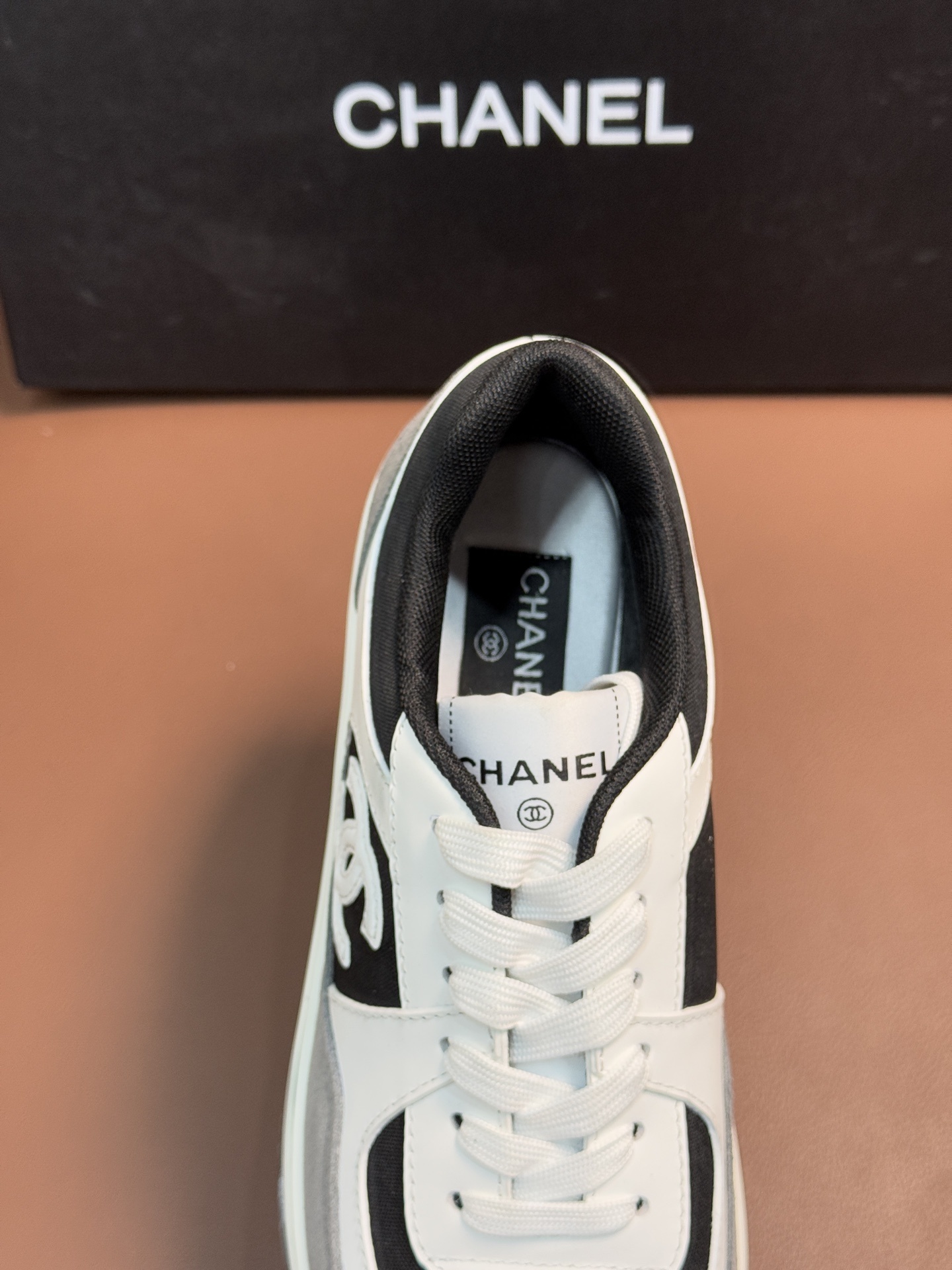 Chanel Luxury Black & White Low-Top Sneakers - Premium Designer