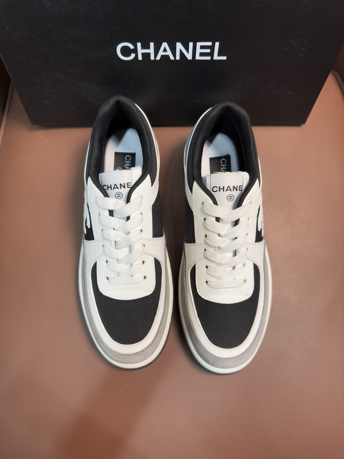 Chanel Luxury Black & White Low-Top Sneakers – Premium Designer