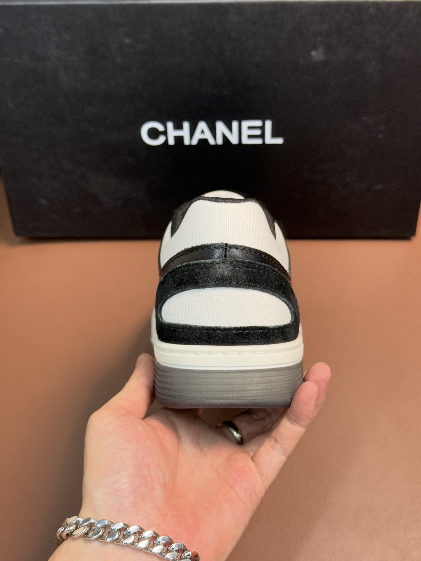 Chanel CC Logo Black & White Low-Top Sneakers - Luxury Fashion