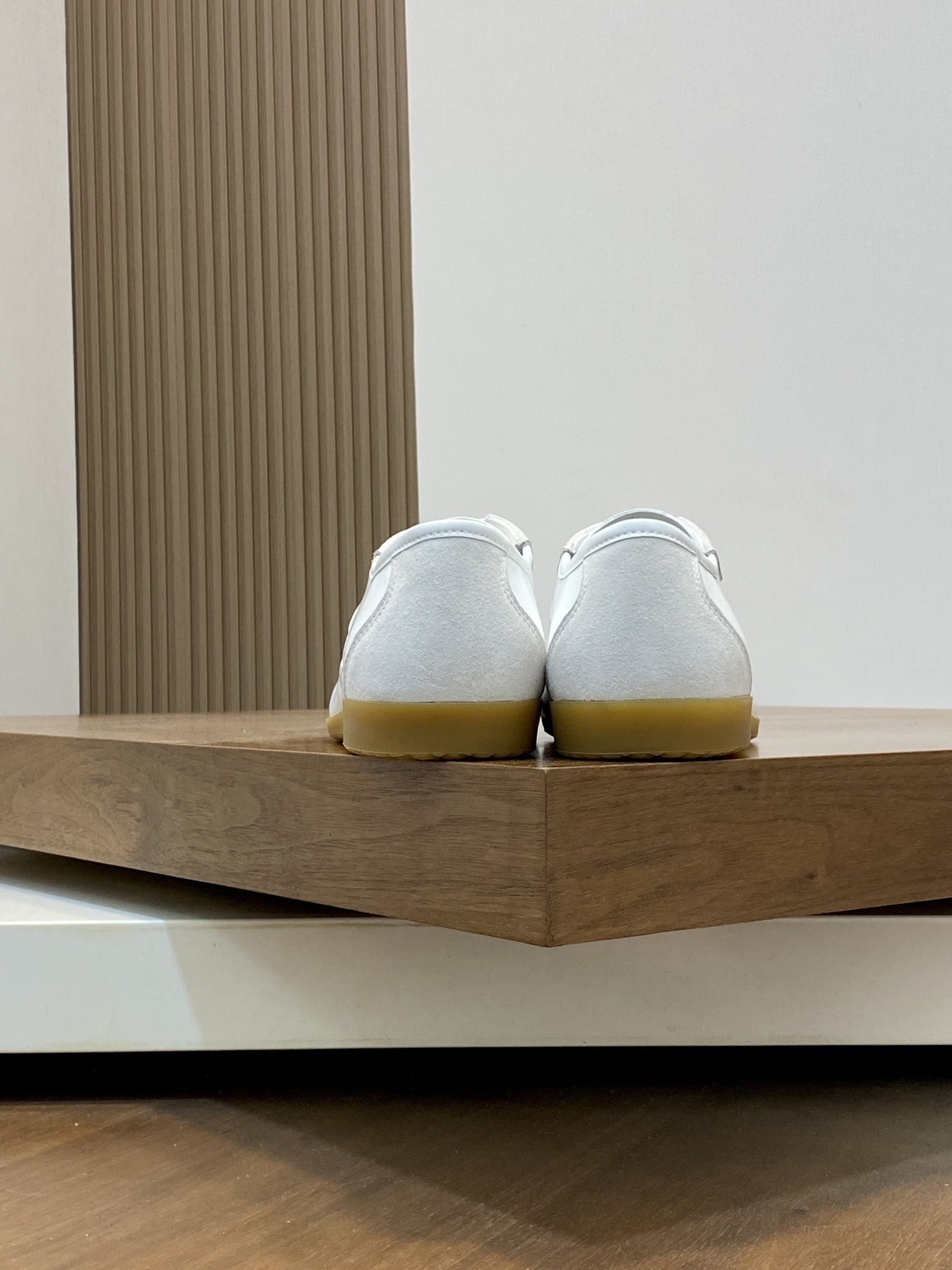 Chanel White Leather & Suede Low-Top Sneakers with Gum Sole