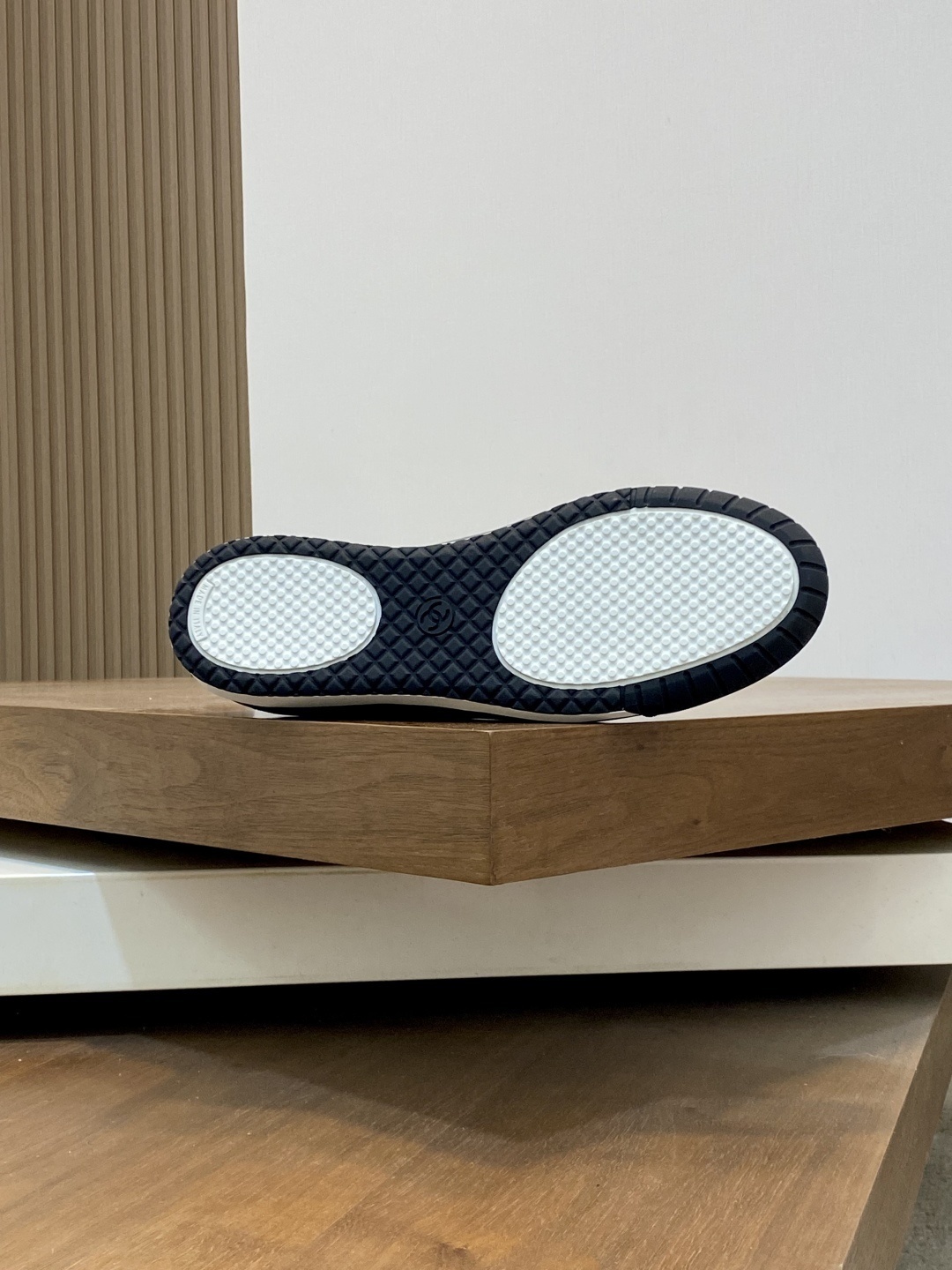 Chanel Black Leather Low-Top Sneakers with Suede Accents