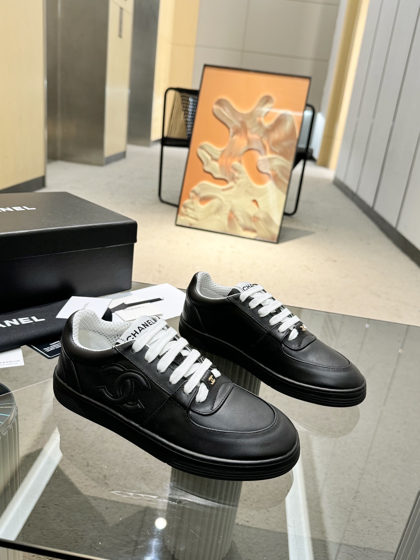 Chanel Women's Luxury Leather Sneakers - Elegant Designer Trainers