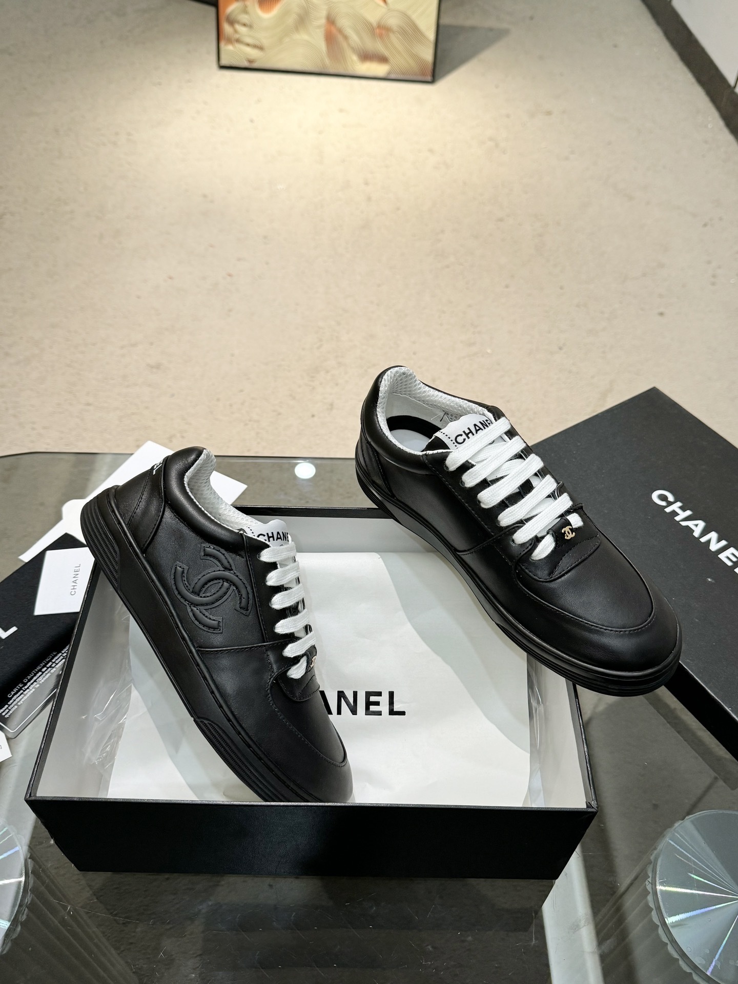 Chanel Women's Luxury Leather Sneakers - Elegant Designer Trainers