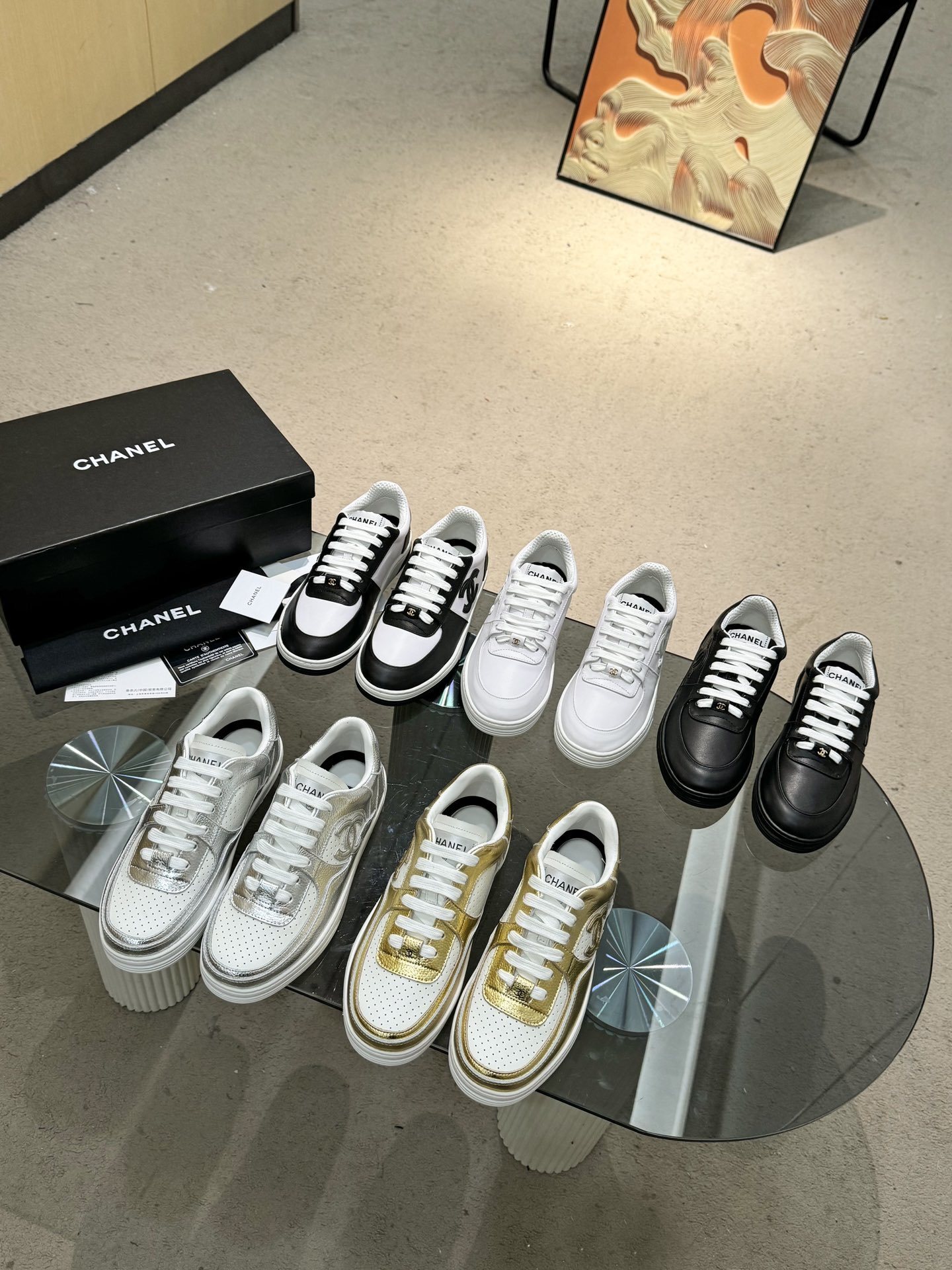 Chanel Women’s Luxury Leather Sneakers – Elegant Designer Trainers