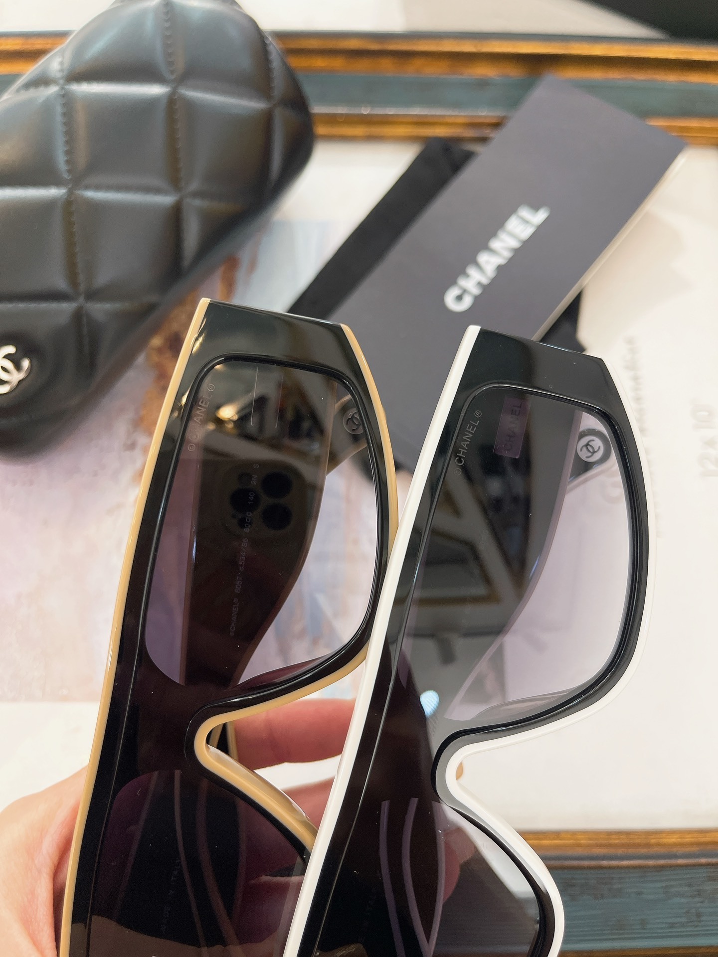Chanel Luxury Oversized Shield Sunglasses - Rectangular Wrap Frame
