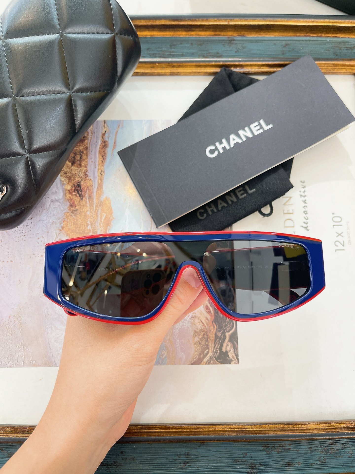 Chanel Luxury Oversized Shield Sunglasses - Rectangular Wrap Frame