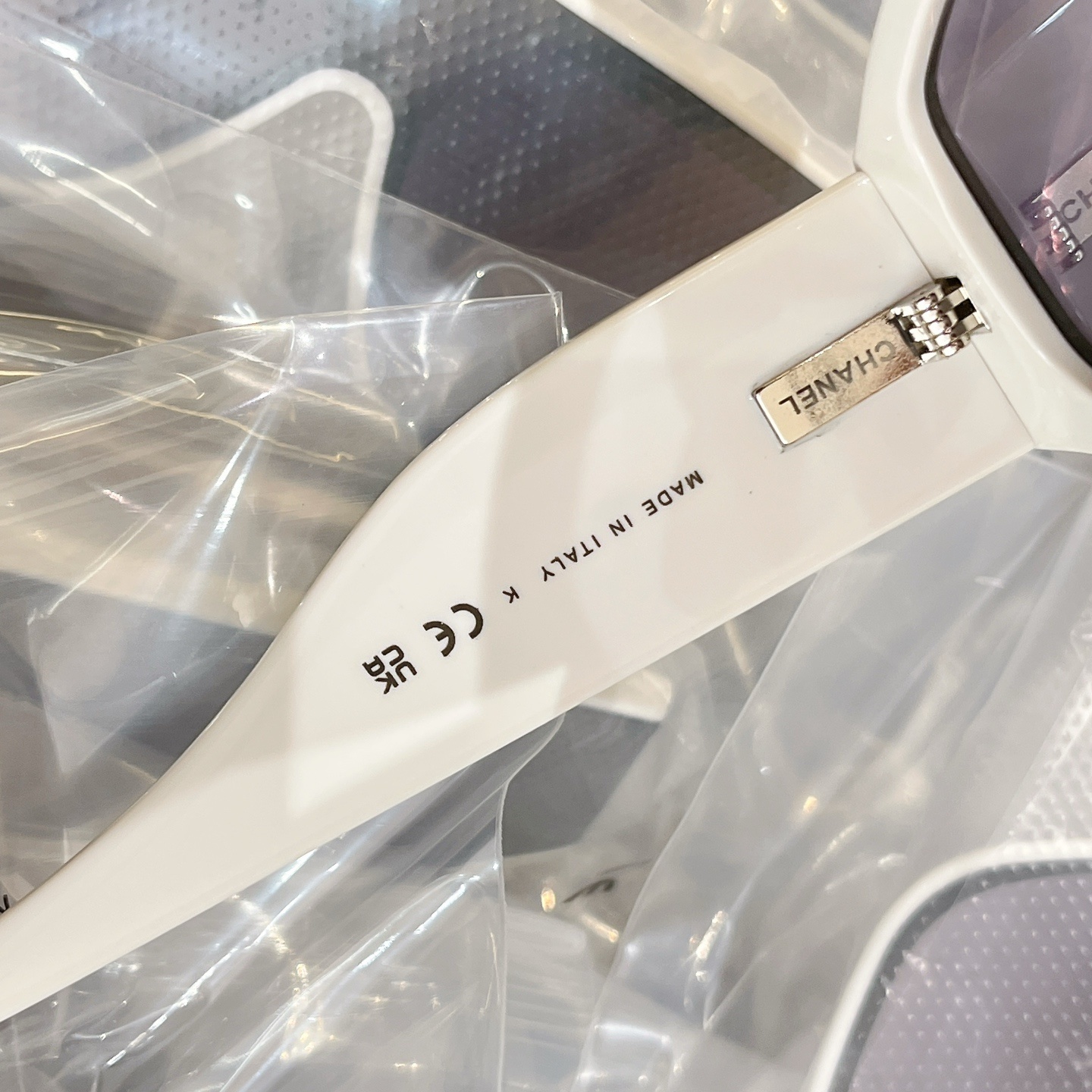 Chanel Oversized Shield Sunglasses - Black and White Luxury Eyewear