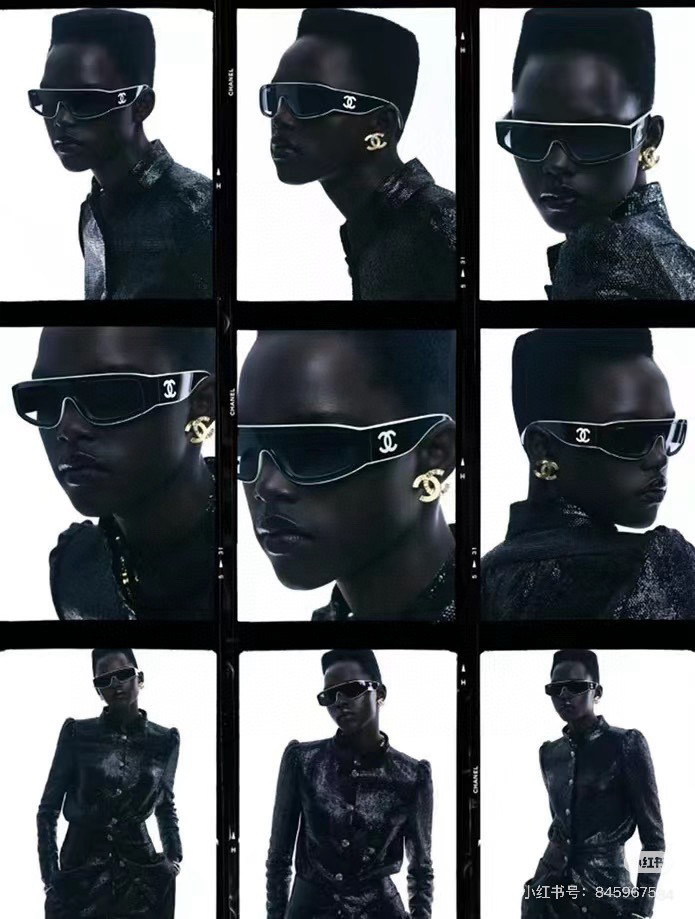 Chanel Oversized Shield Sunglasses – Black and White Luxury Eyewear