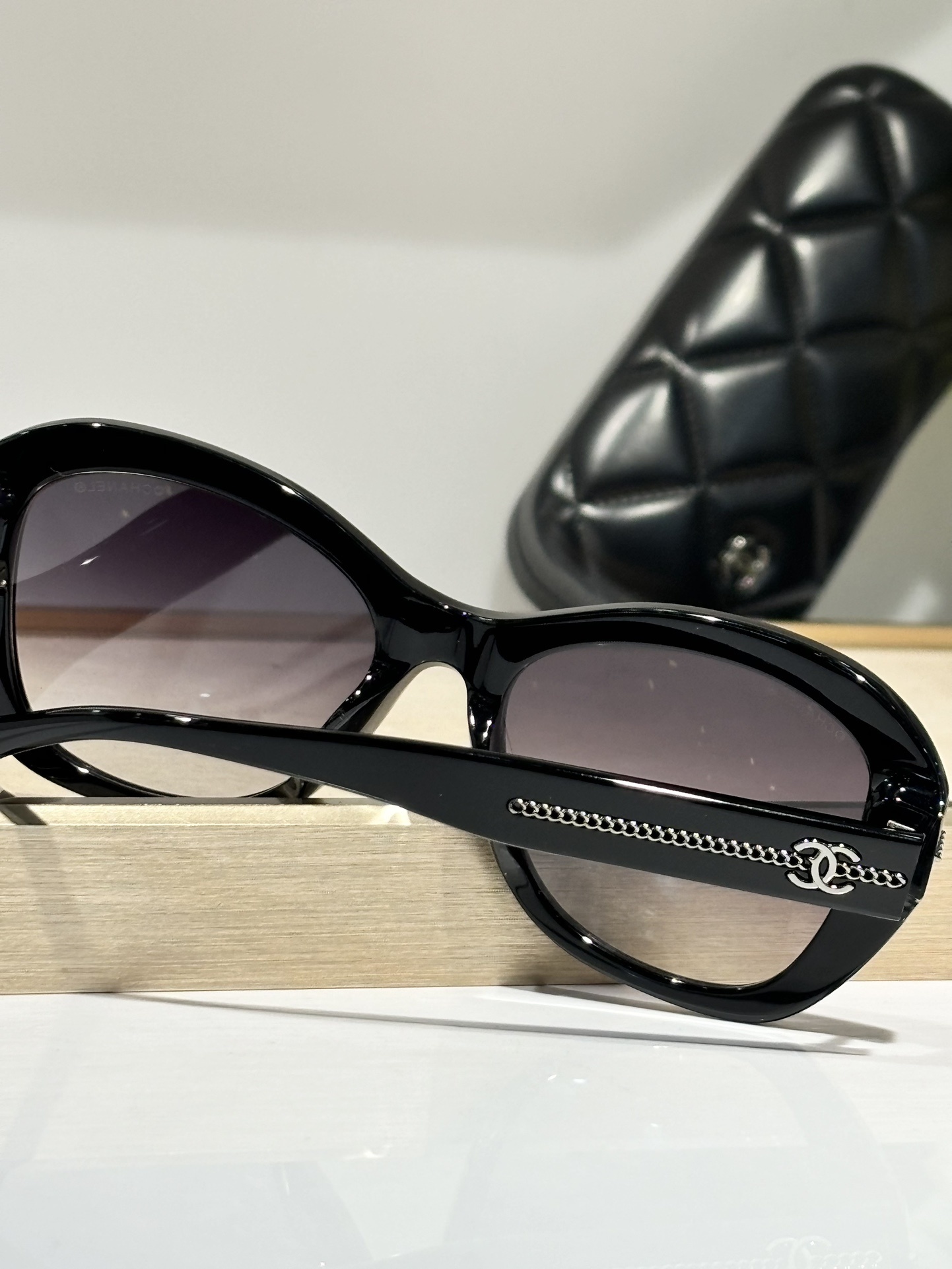 Chanel 5510 Butterfly Sunglasses - Black Grey Gradient Lenses