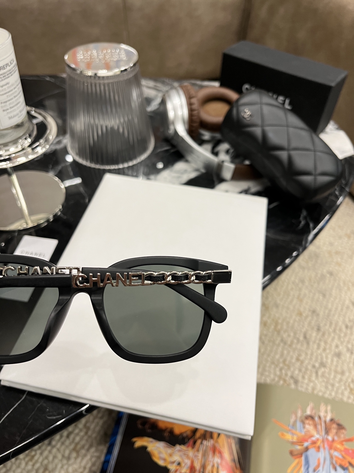 Luxury Women's Oversized Square Sunglasses - Matte Black Designer Style