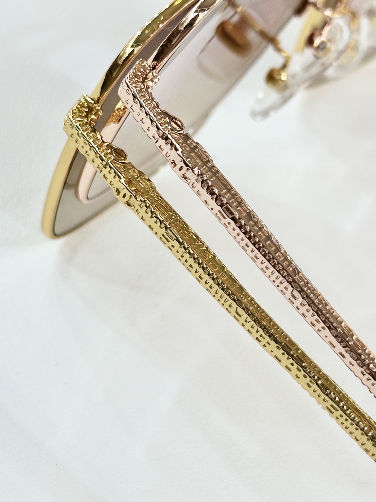 Chanel Luxury Oversized Square Metal Sunglasses - Gradient Lenses