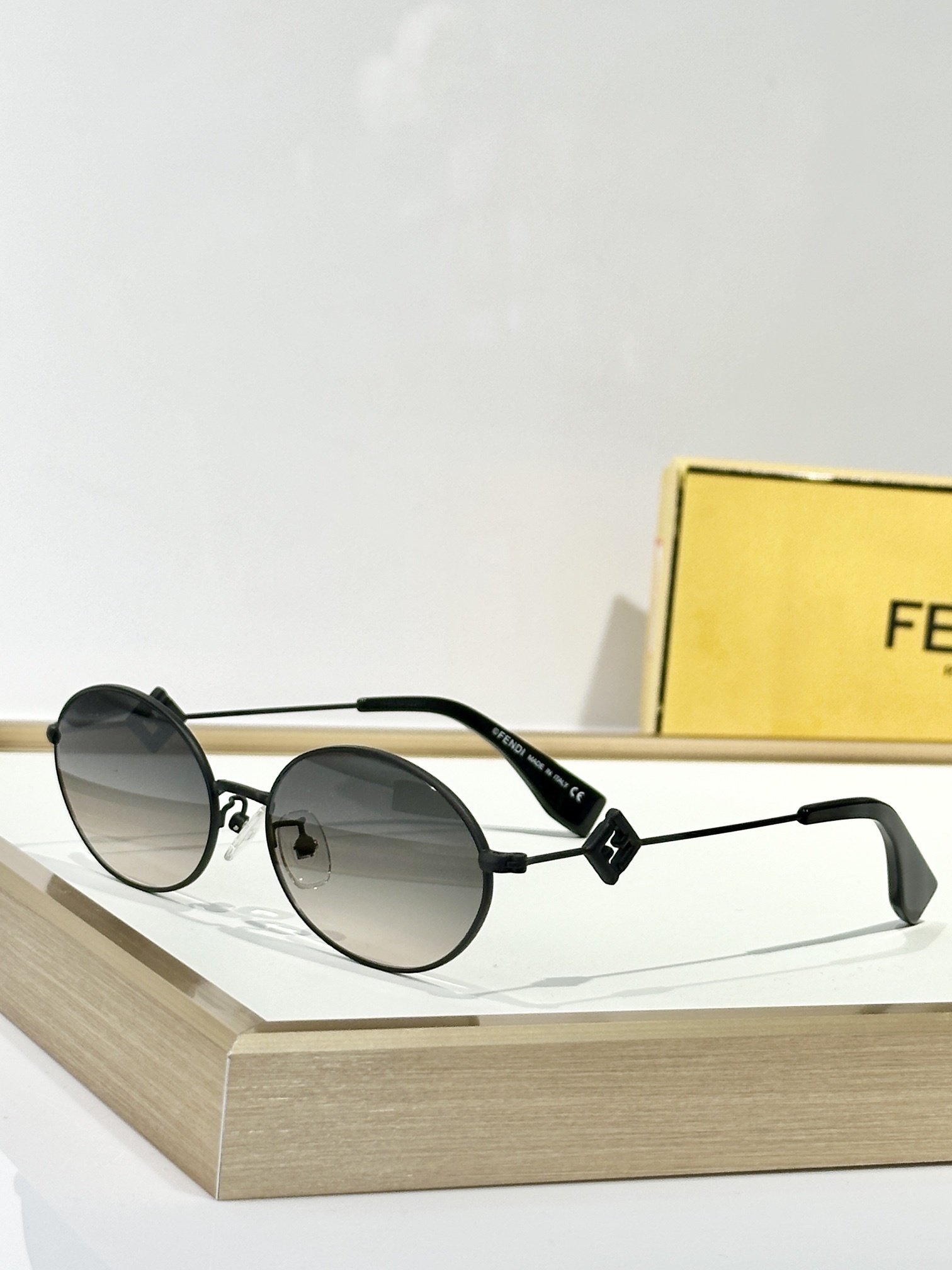 Chanel Rimless Cat-Eye Sunglasses - Gold CC Logo & Tinted Lenses