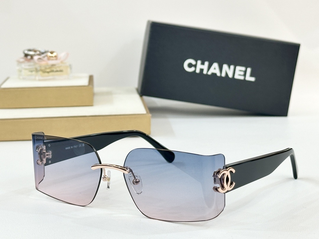 Luxury Chanel Rimless Gradient Sunglasses - Elegant Women's Eyewear