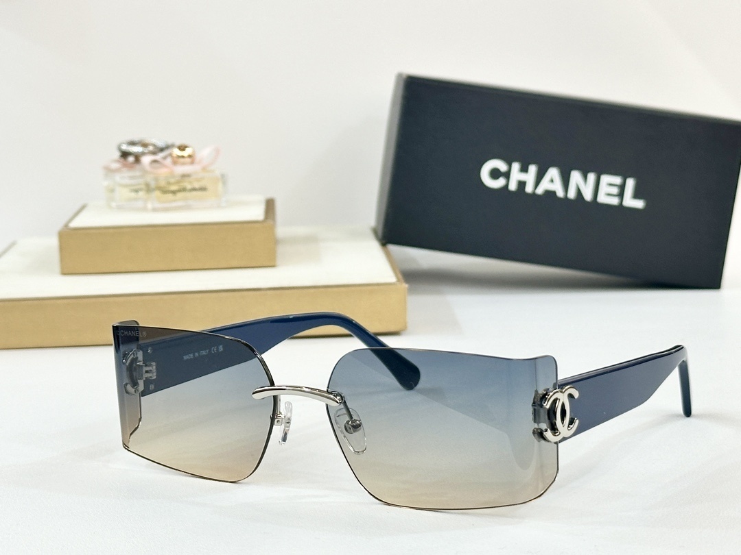Luxury Chanel Rimless Gradient Sunglasses - Elegant Women's Eyewear