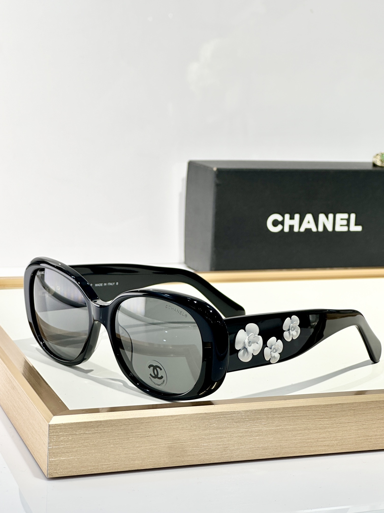 Chanel Camellia Flower Oversized Sunglasses - Elegant Luxury Eyewear