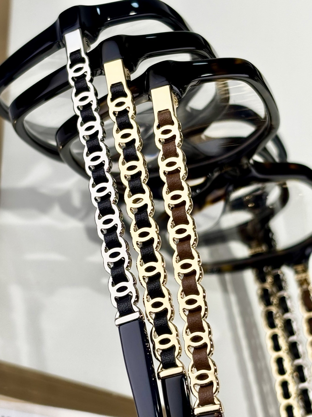 Chanel 3489Q Luxury Square Eyeglasses with Chain Detail