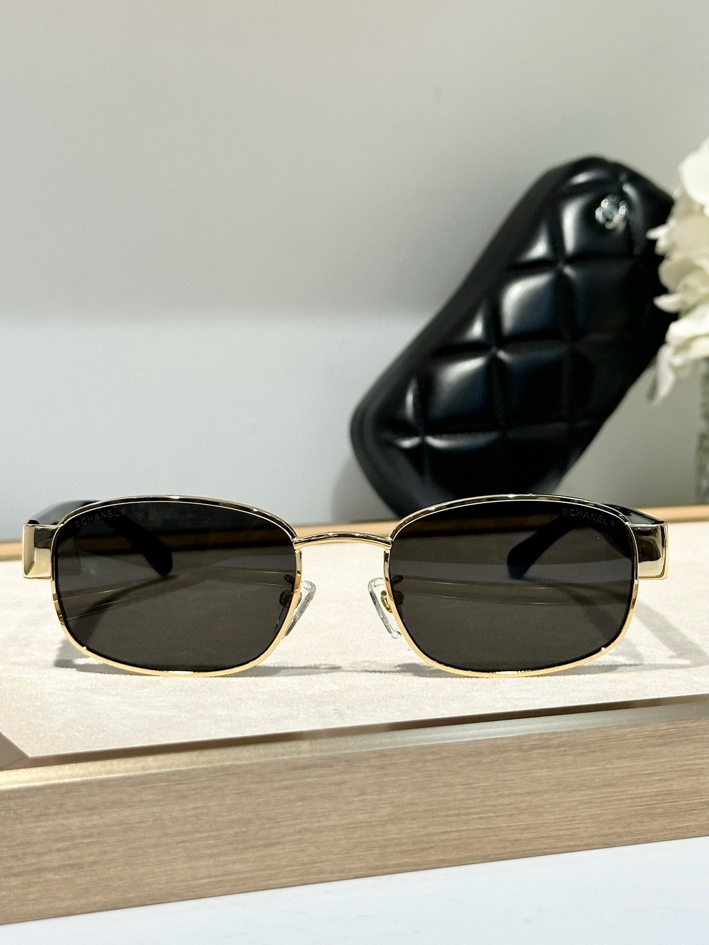 Chanel Luxury Rectangular Sunglasses – Elegant Metal Frame Series