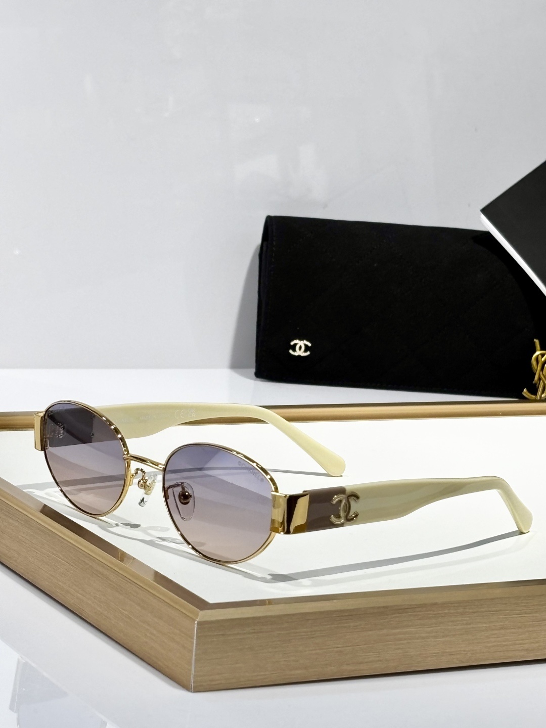 Chanel Luxury Oval Gradient Sunglasses - Made in Japan