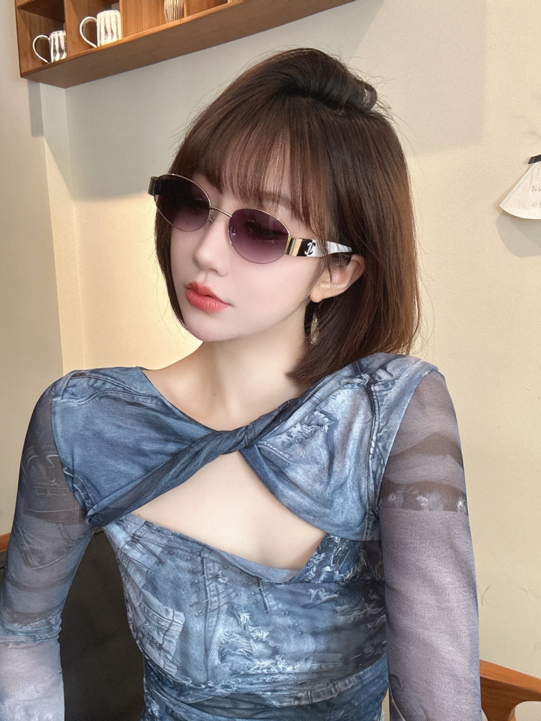 Luxury Vintage Oval Sunglasses for Women - Chic Y2K Retro Eyewear