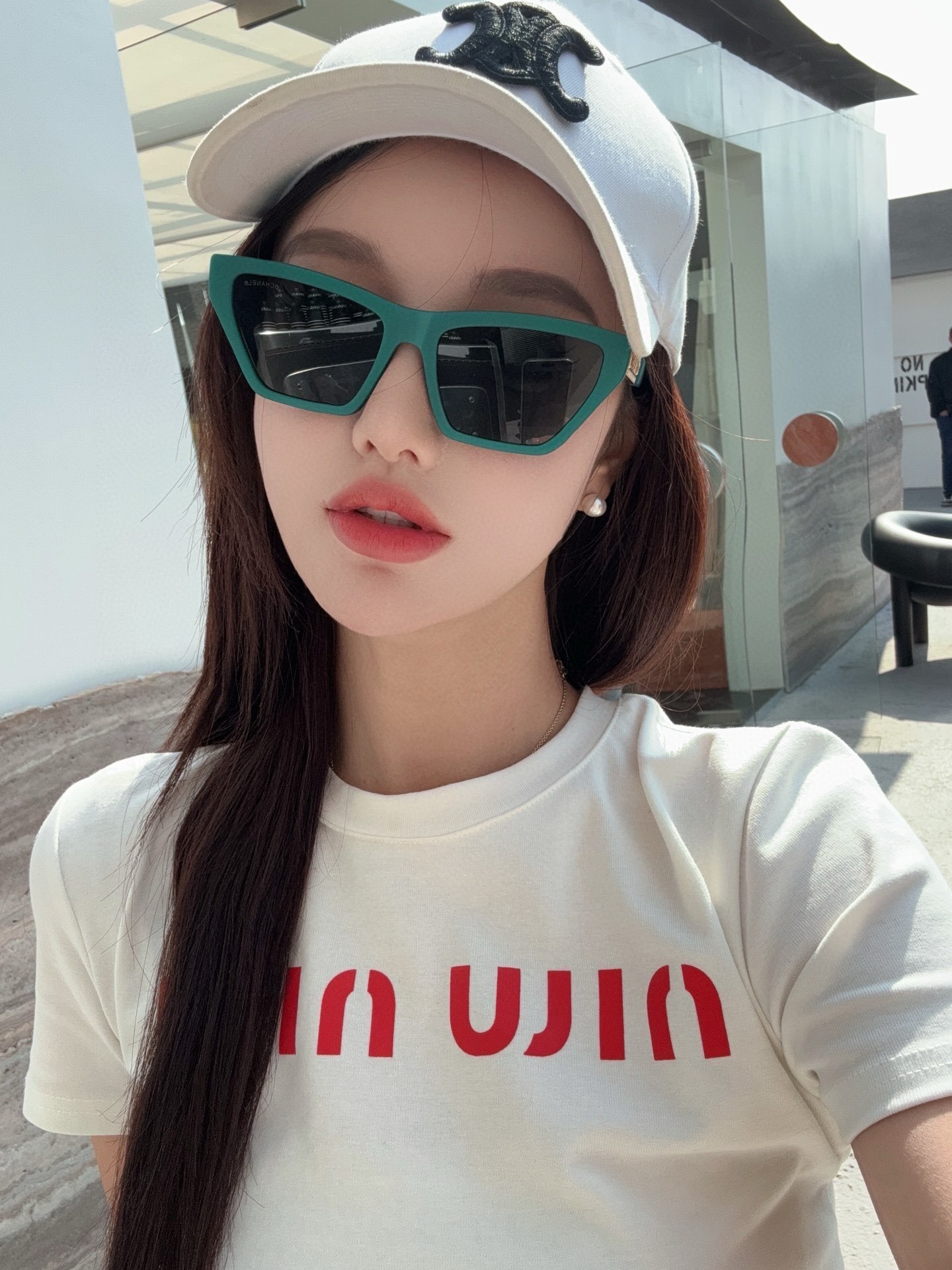 Retro Green Cat-Eye Sunglasses for Women - Chic UV Protection