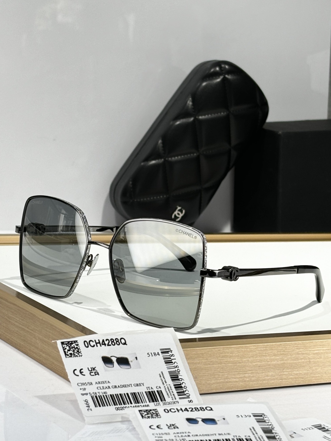 Chanel OCH4288Q Oversized Square Metal Sunglasses - Premium Luxury