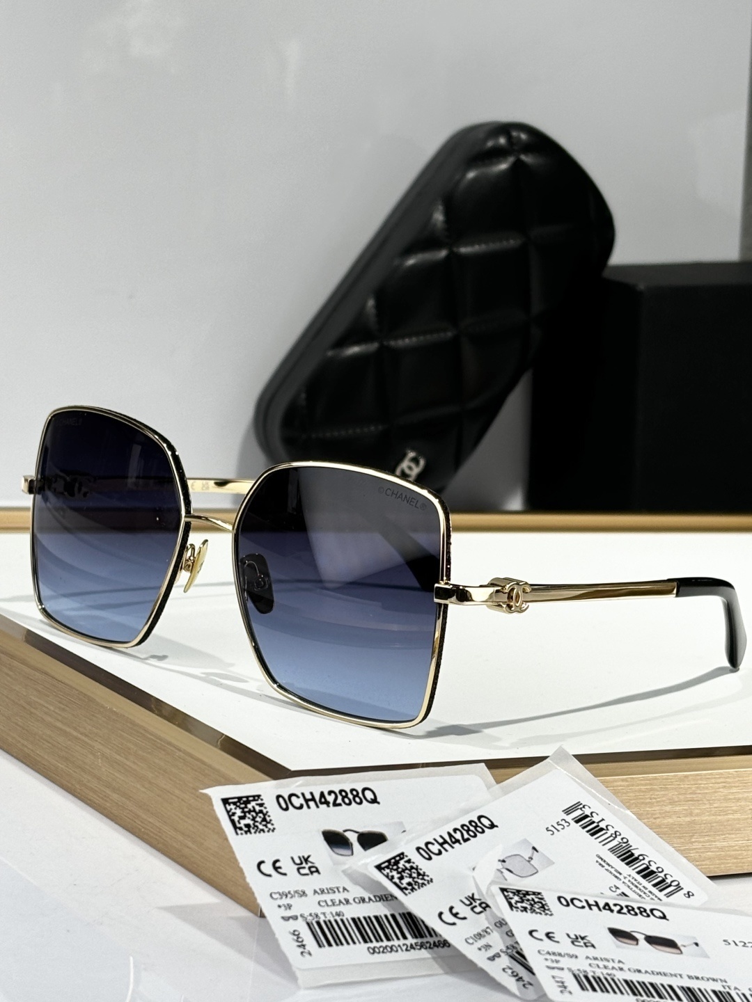 Chanel OCH4288Q Oversized Square Metal Sunglasses – Premium Luxury