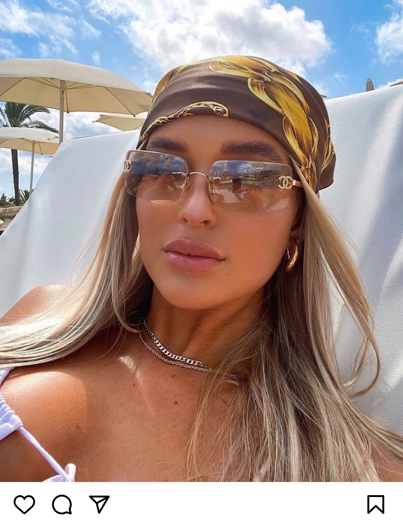 Luxury Rimless Gradient Sunglasses with Crystal Logo - Y2K Vintage