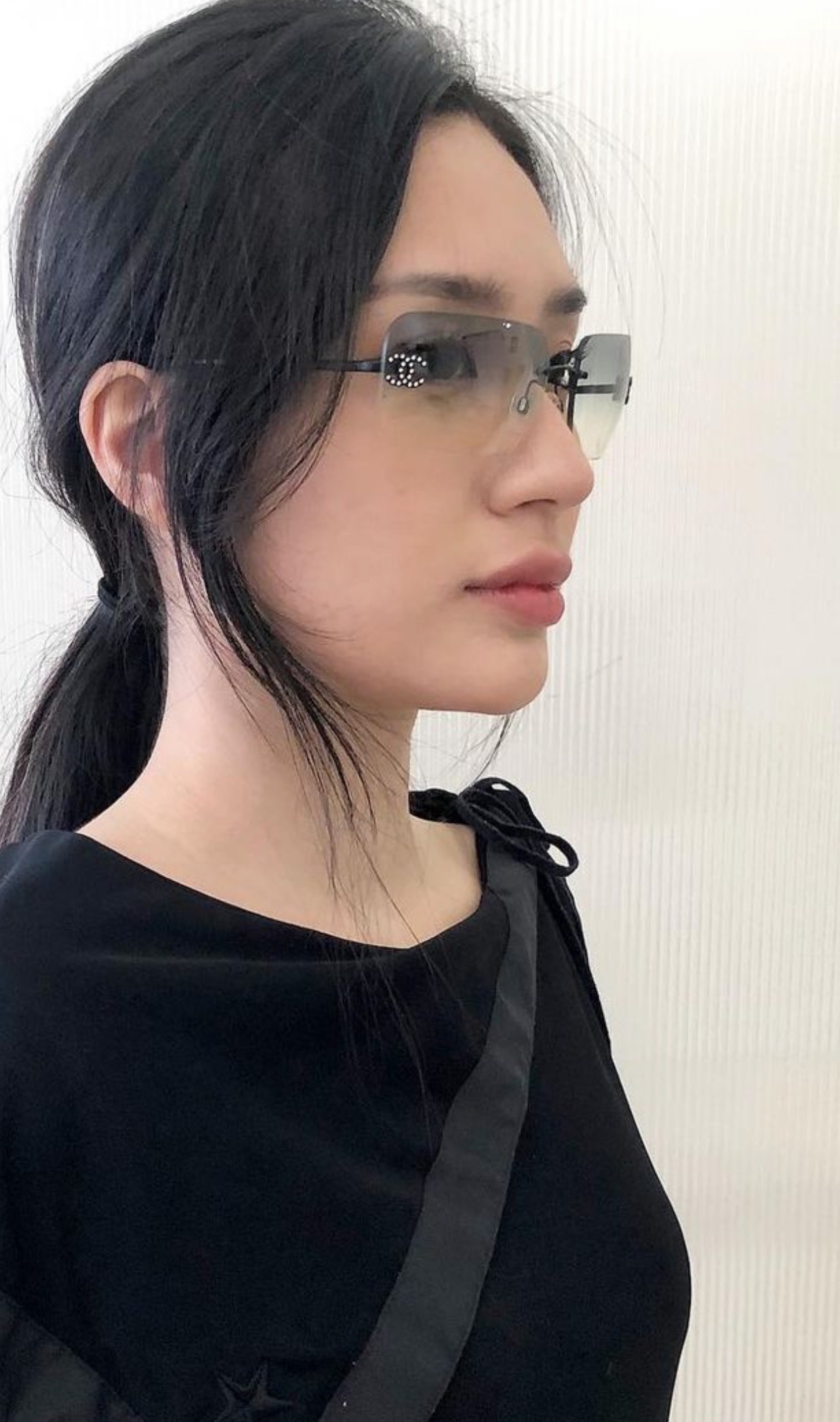 Luxury Rimless Rhinestone Sunglasses - Y2K Vintage Tinted Eyewear