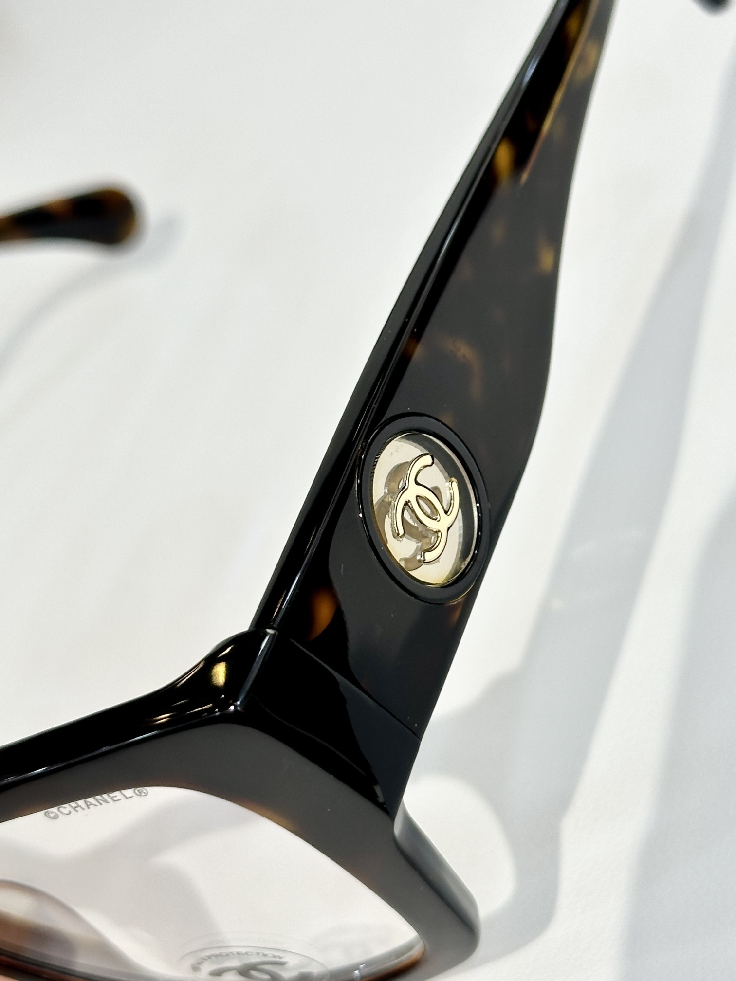 Chanel Luxury Oversized Square Eyeglasses with Gold CC Logo