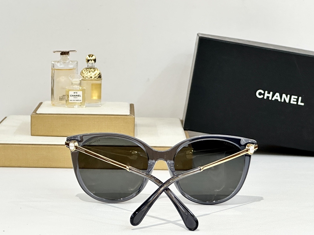 Chanel Pearl Detail Cat-Eye Sunglasses - Luxury Women's Eyewear