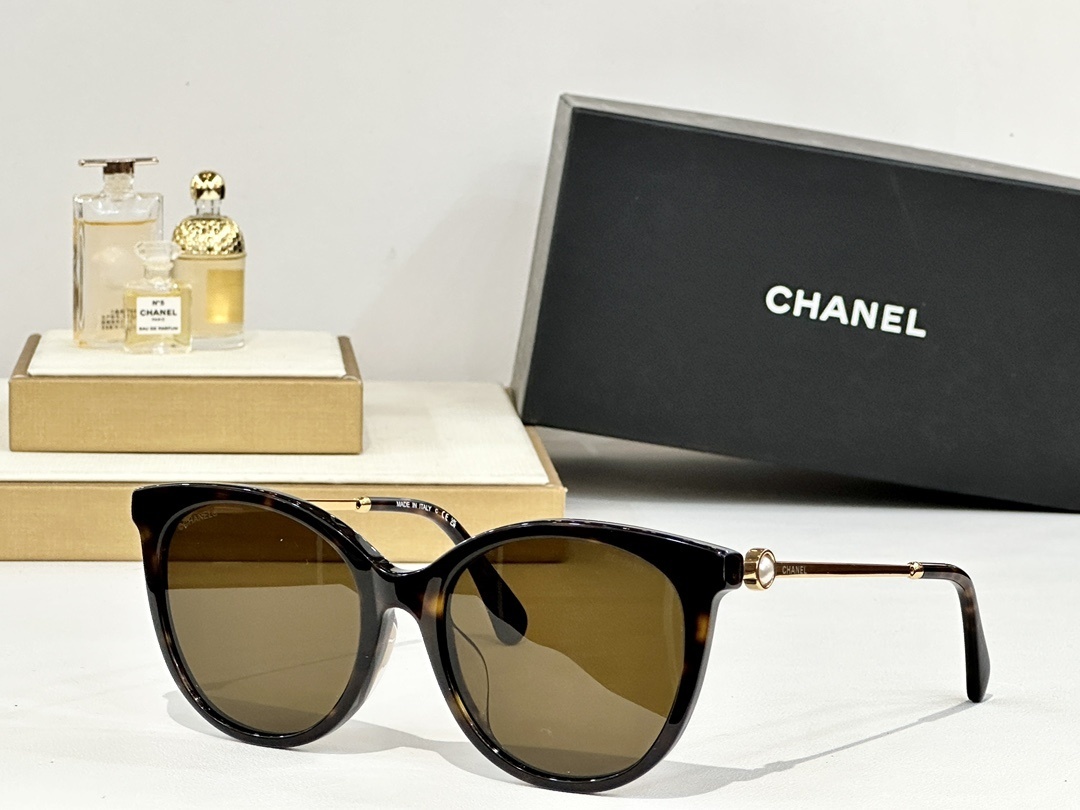 Chanel Pearl Detail Cat-Eye Sunglasses - Luxury Women's Eyewear