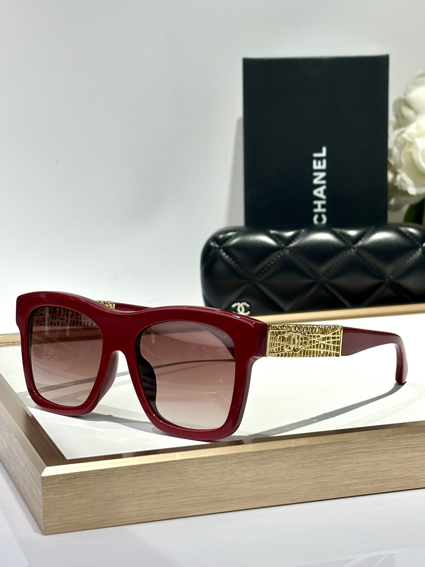 Chanel Luxury Oversized Square Polarized Sunglasses for Women