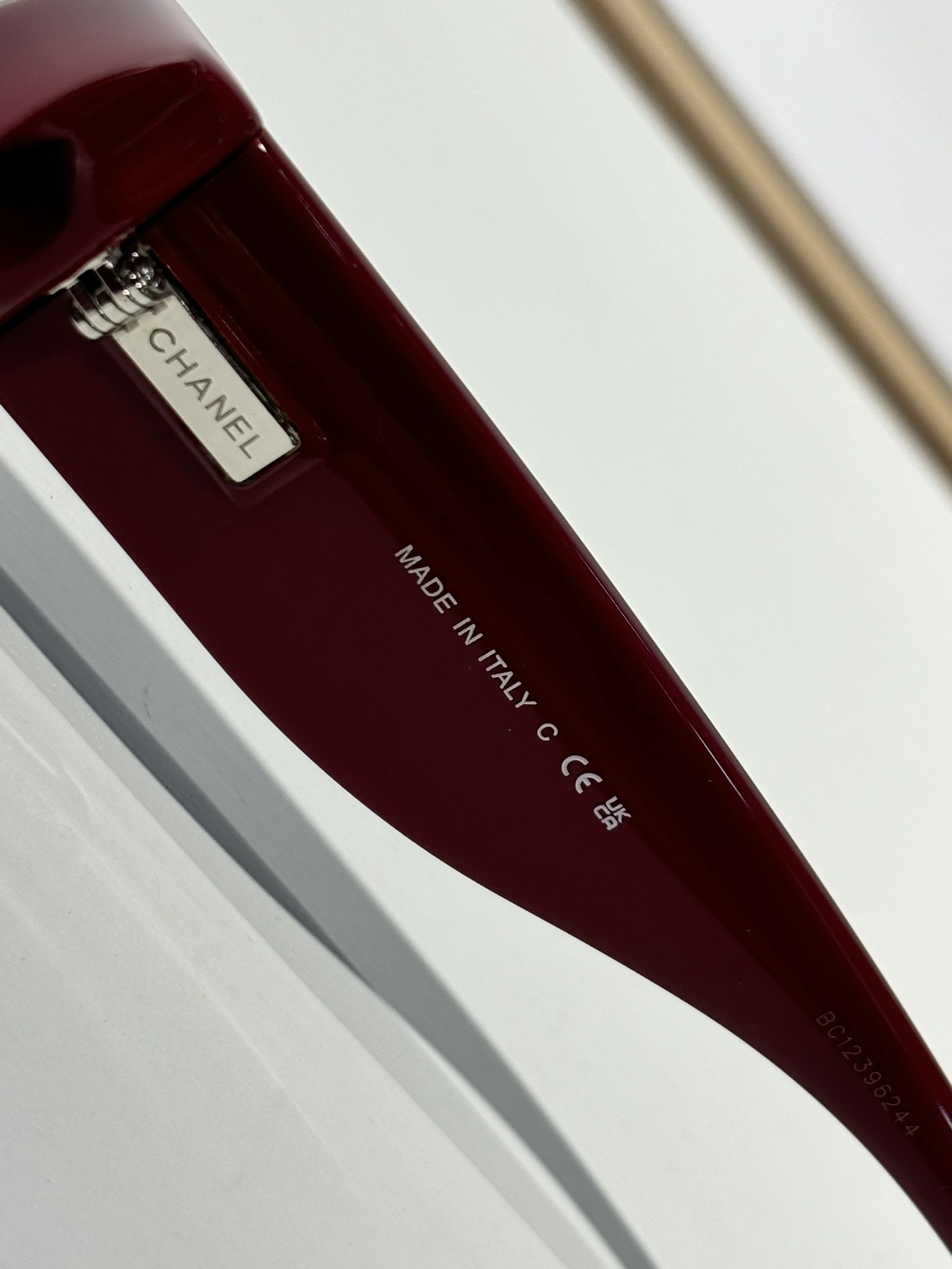 Chanel Shield Sunglasses - Burgundy & Navy Blue Nylon