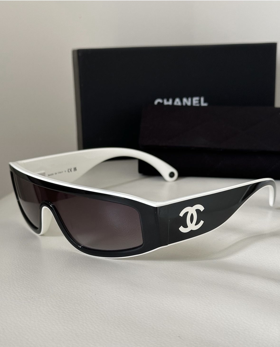 Chanel 6057 Shield Sunglasses - Luxury Two-Tone CC Logo Eyewear