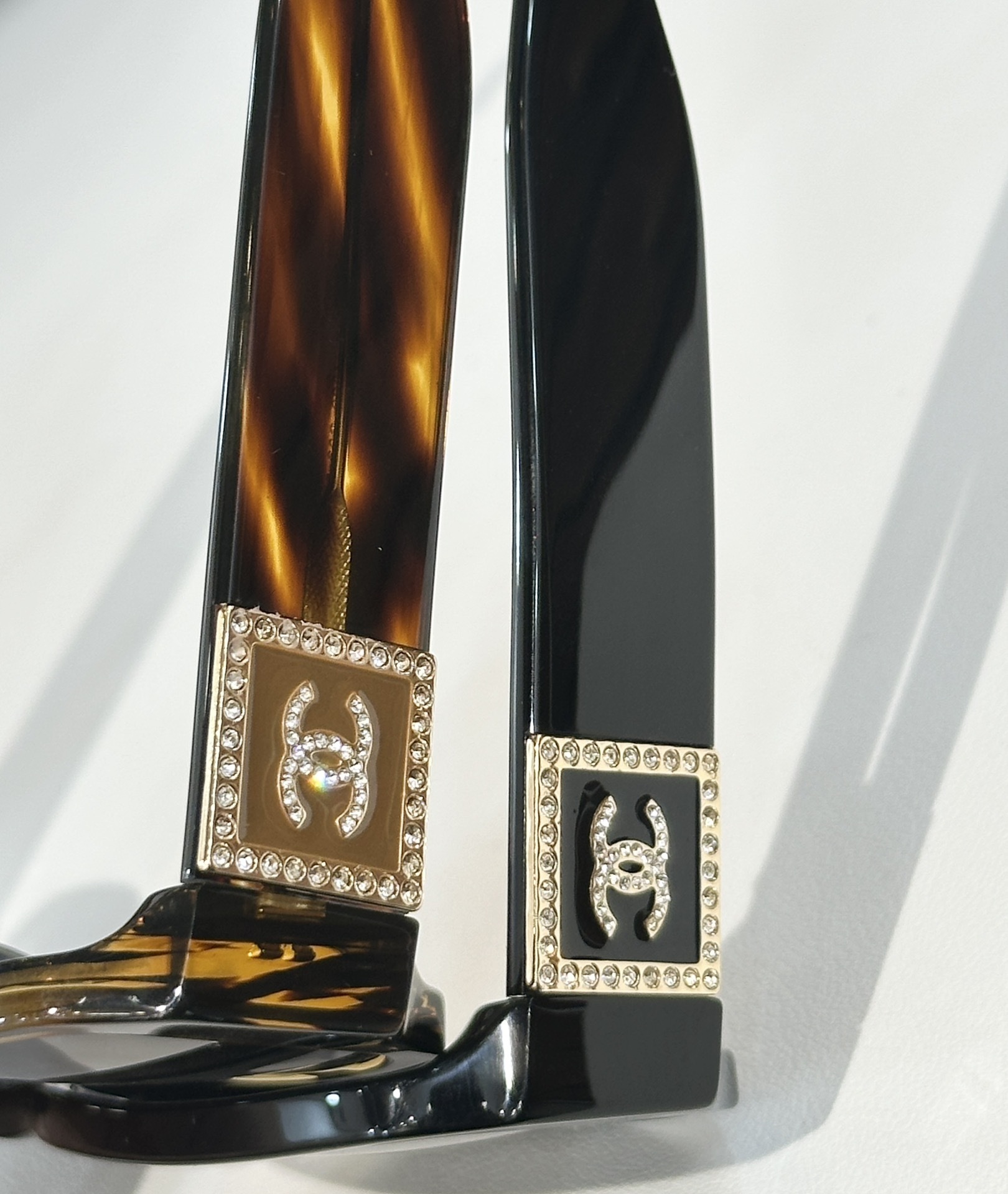 Chanel Oversized Square Sunglasses - Crystal CC Logo Luxury Eyewear