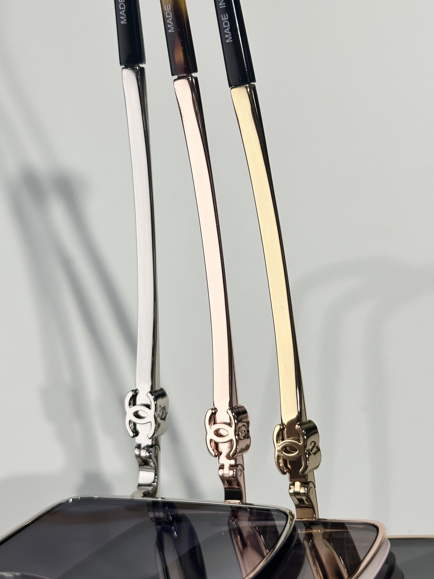 Chanel Luxury Square Sunglasses - Elegant Metal Frame for Women