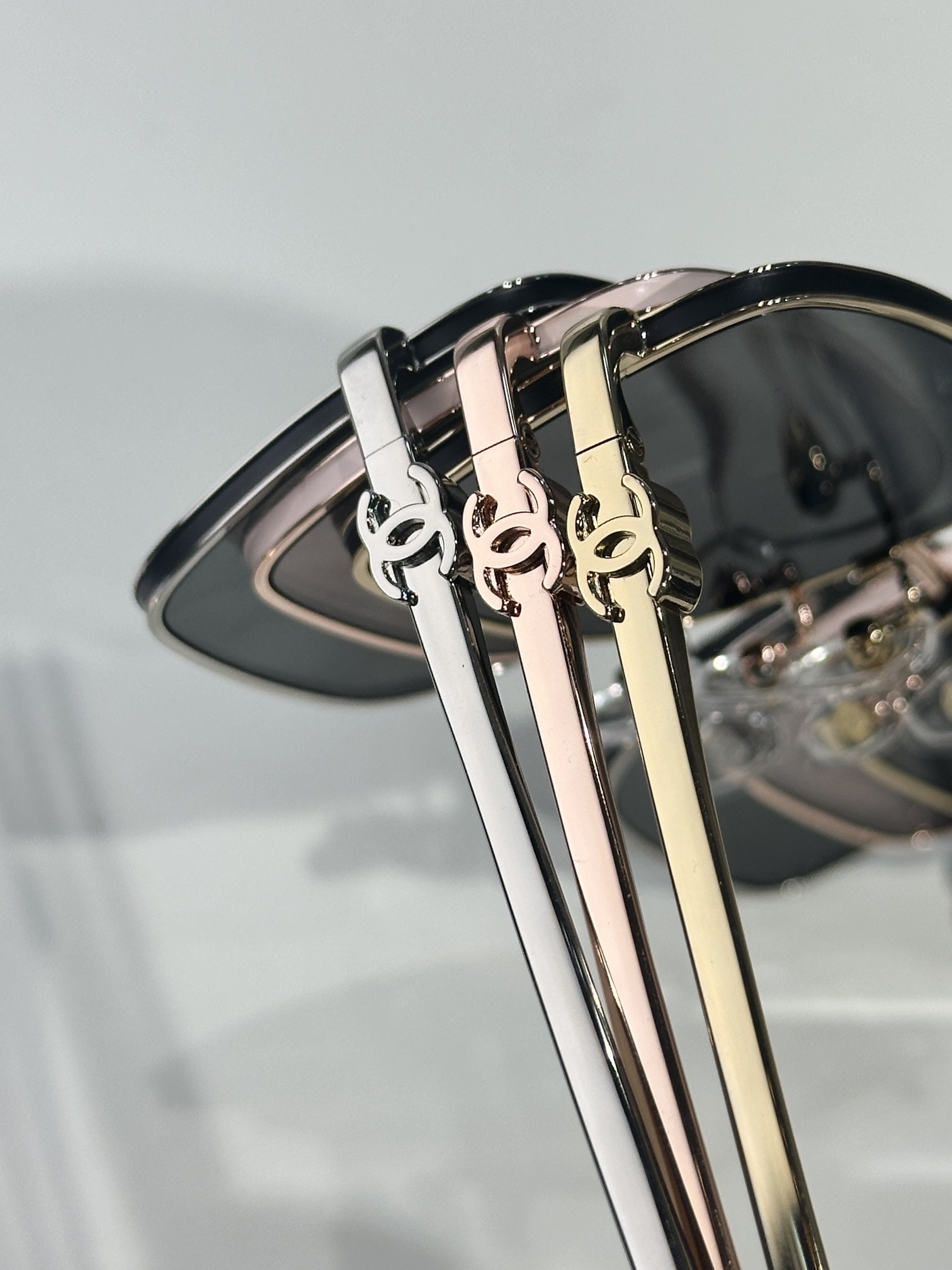 Chanel Square Metal Sunglasses - Luxury Double Bridge Eyewear