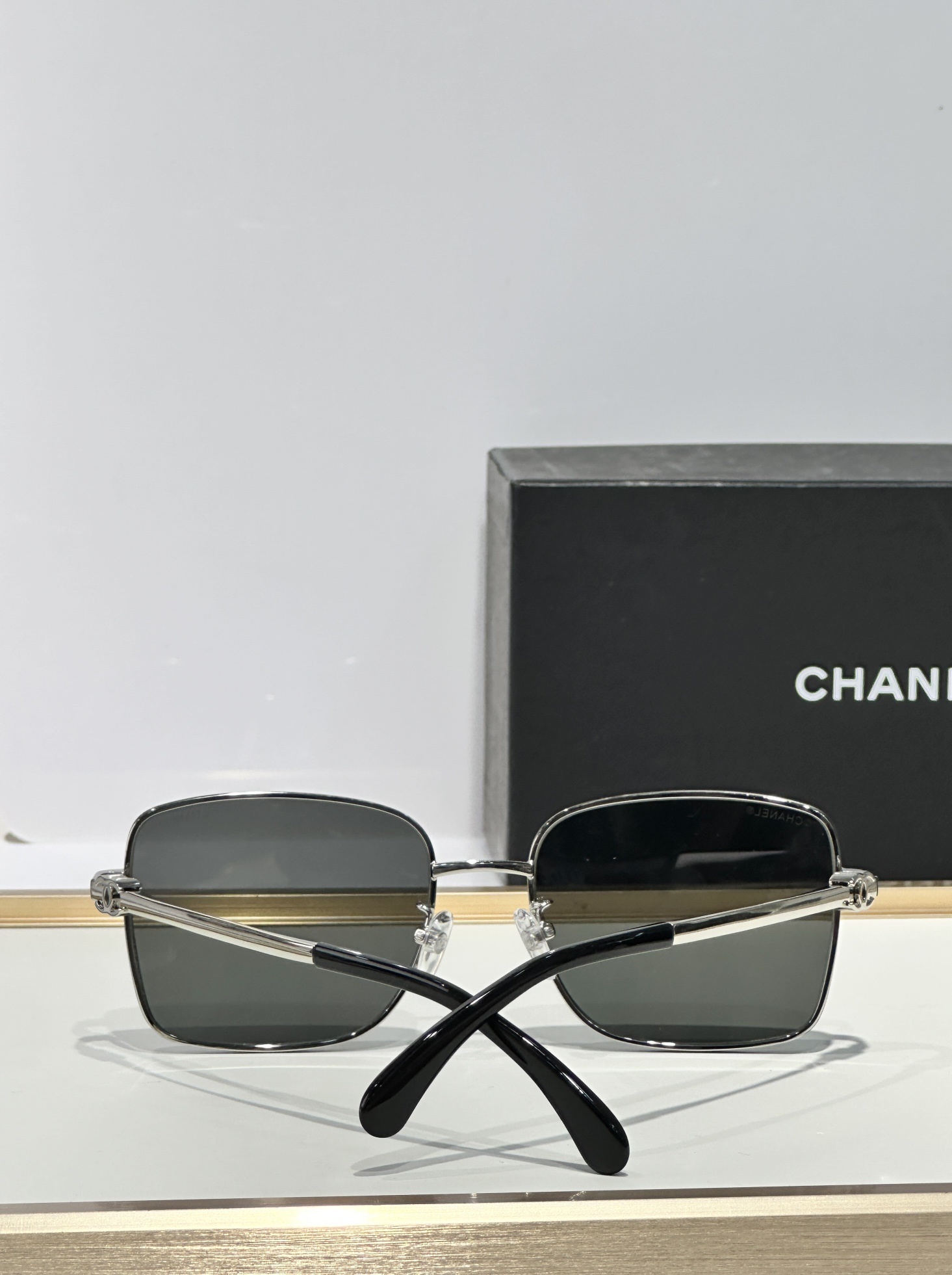 Chanel Square Metal Sunglasses - Luxury Double Bridge Eyewear