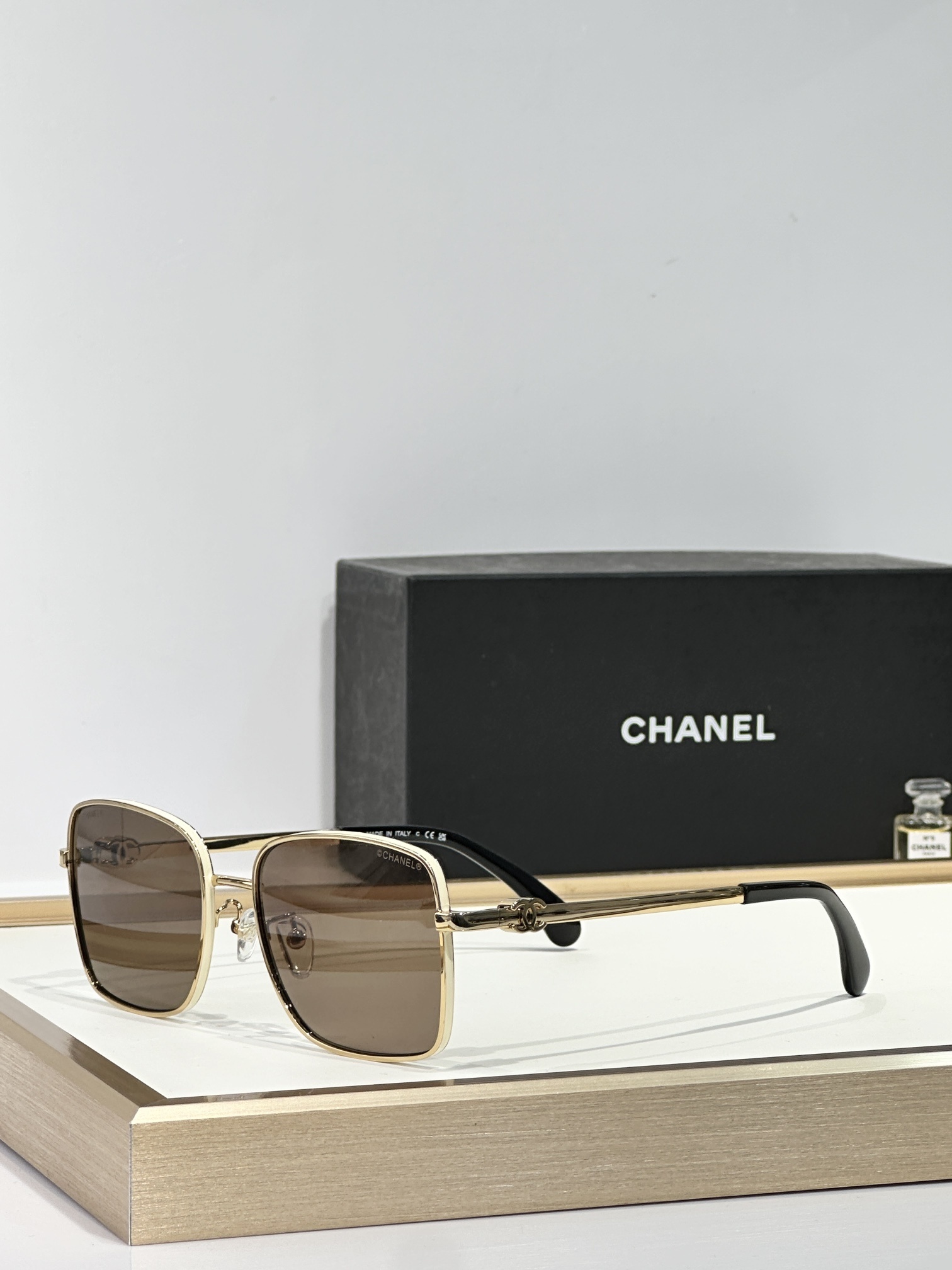 Chanel Square Metal Sunglasses - Luxury Double Bridge Eyewear