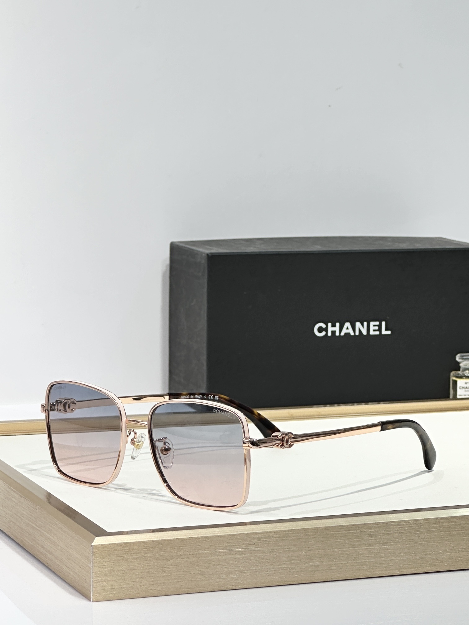 Chanel Square Metal Sunglasses - Luxury Double Bridge Eyewear
