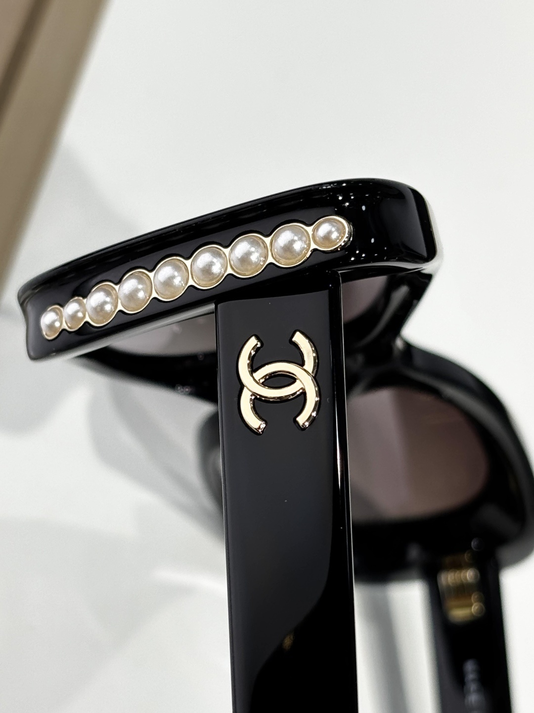 Chanel OCH5481HA Butterfly Sunglasses with Pearls and Gold Logo