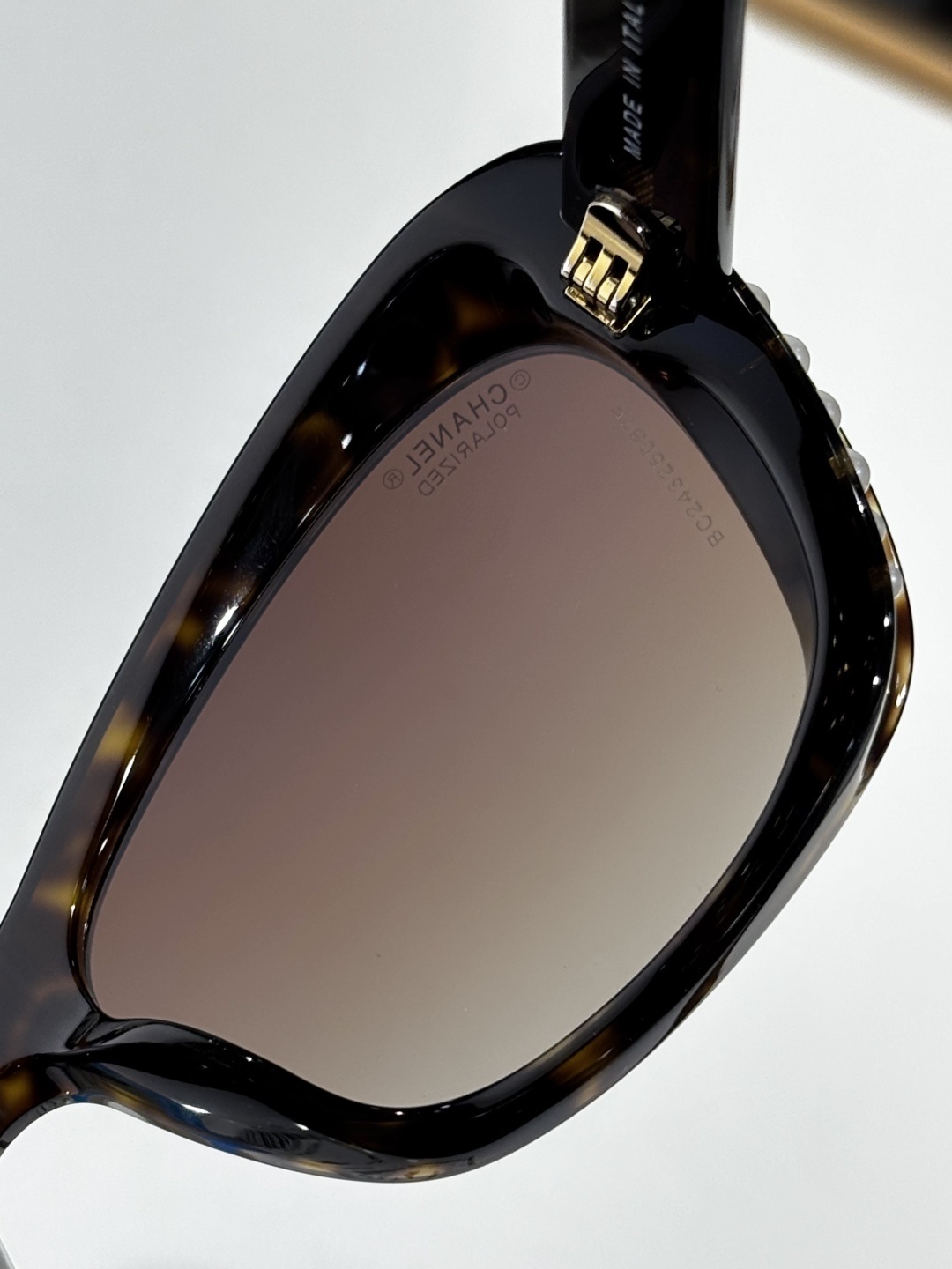 Chanel CH5481HA Polarized Tortoise Pearl Butterfly Sunglasses