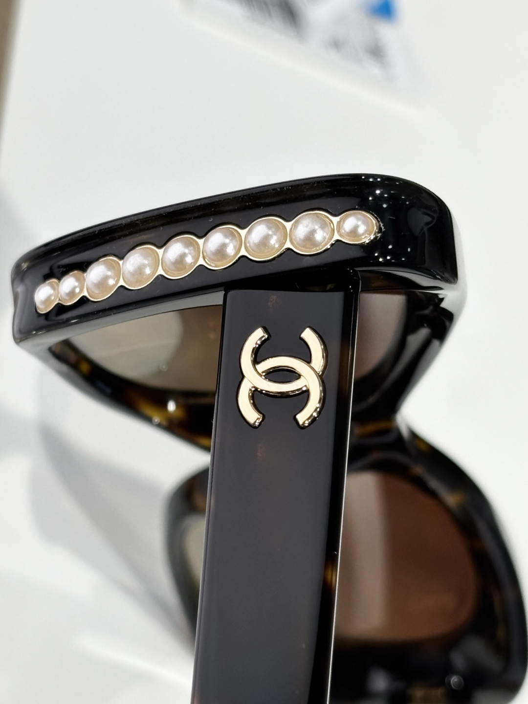 Chanel CH5481HA Polarized Tortoise Pearl Butterfly Sunglasses