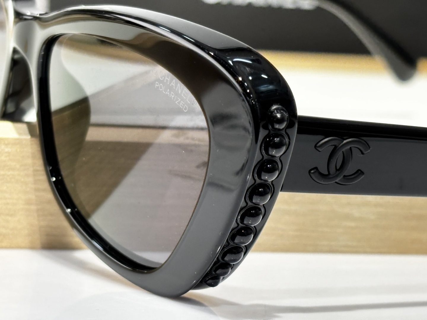 Chanel 5481HA Polarized Cat Eye Sunglasses - Black Grey