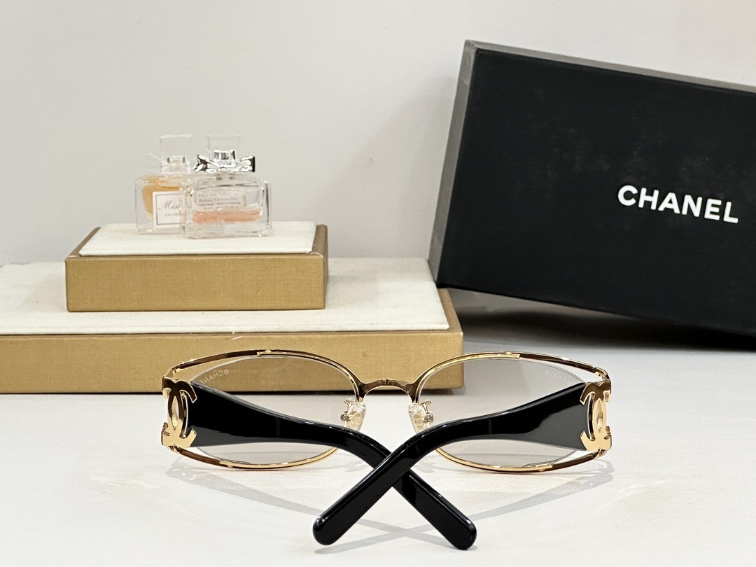 Chanel Vintage Oval Sunglasses - Luxury CC Logo Designer Eyewear