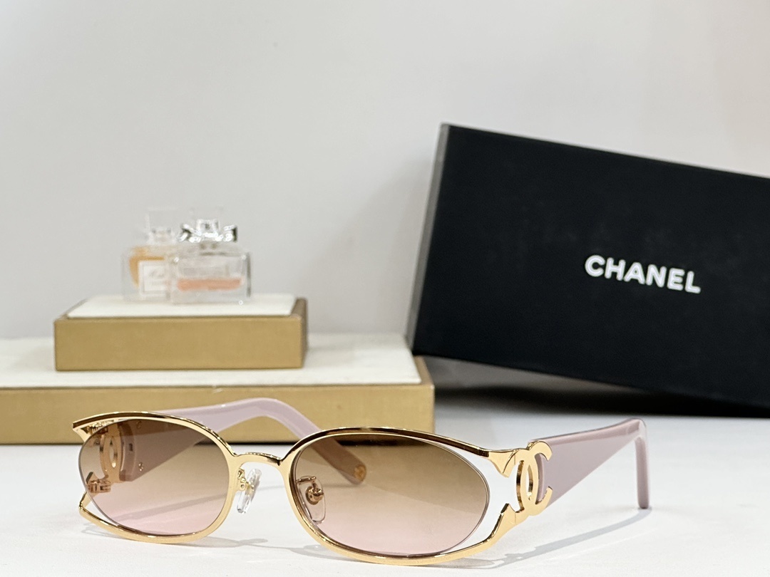 Chanel Vintage Oval Sunglasses – Luxury CC Logo Designer Eyewear