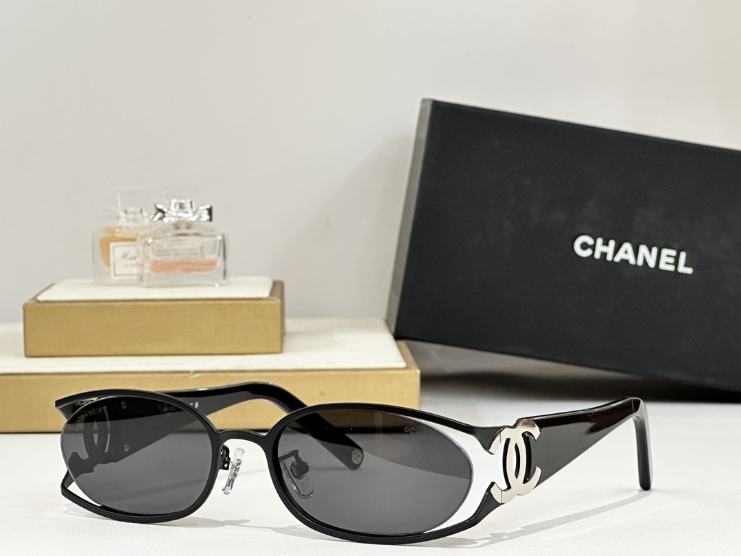 Chanel Vintage Oval Sunglasses - Luxury CC Logo Designer Eyewear
