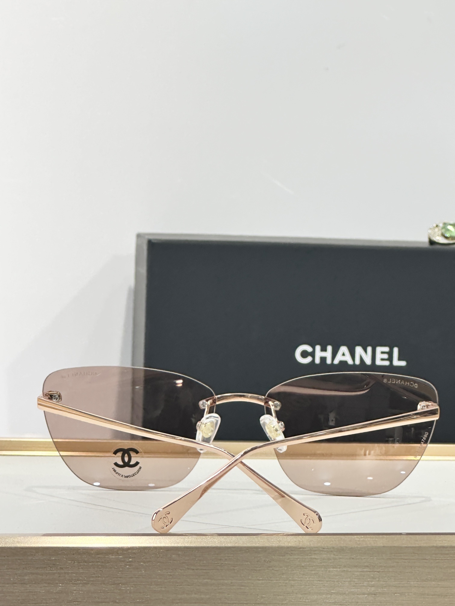 Chanel Butterfly Rimless Sunglasses - Elegant Gradient Lenses