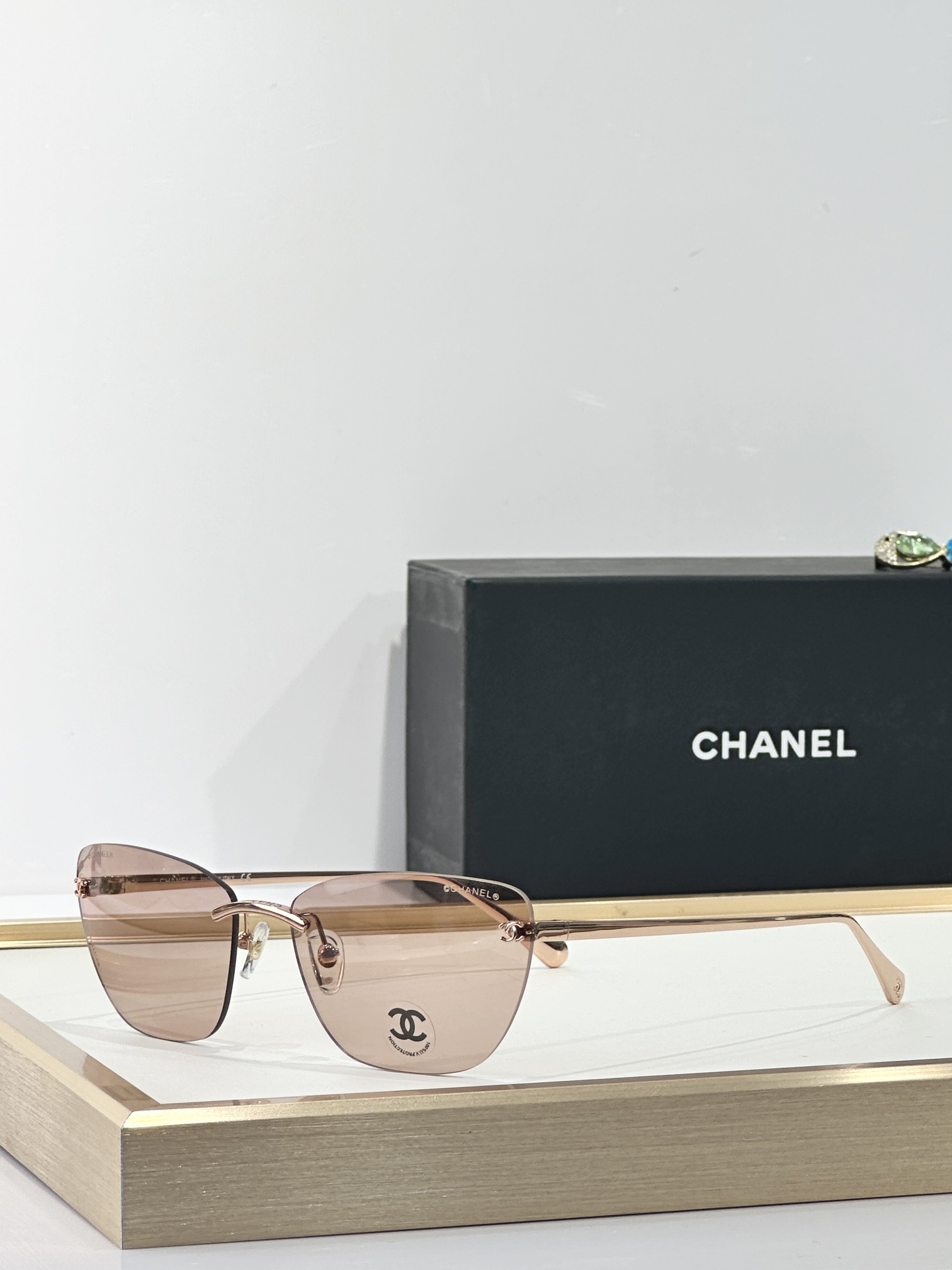 Chanel Butterfly Rimless Sunglasses - Elegant Gradient Lenses